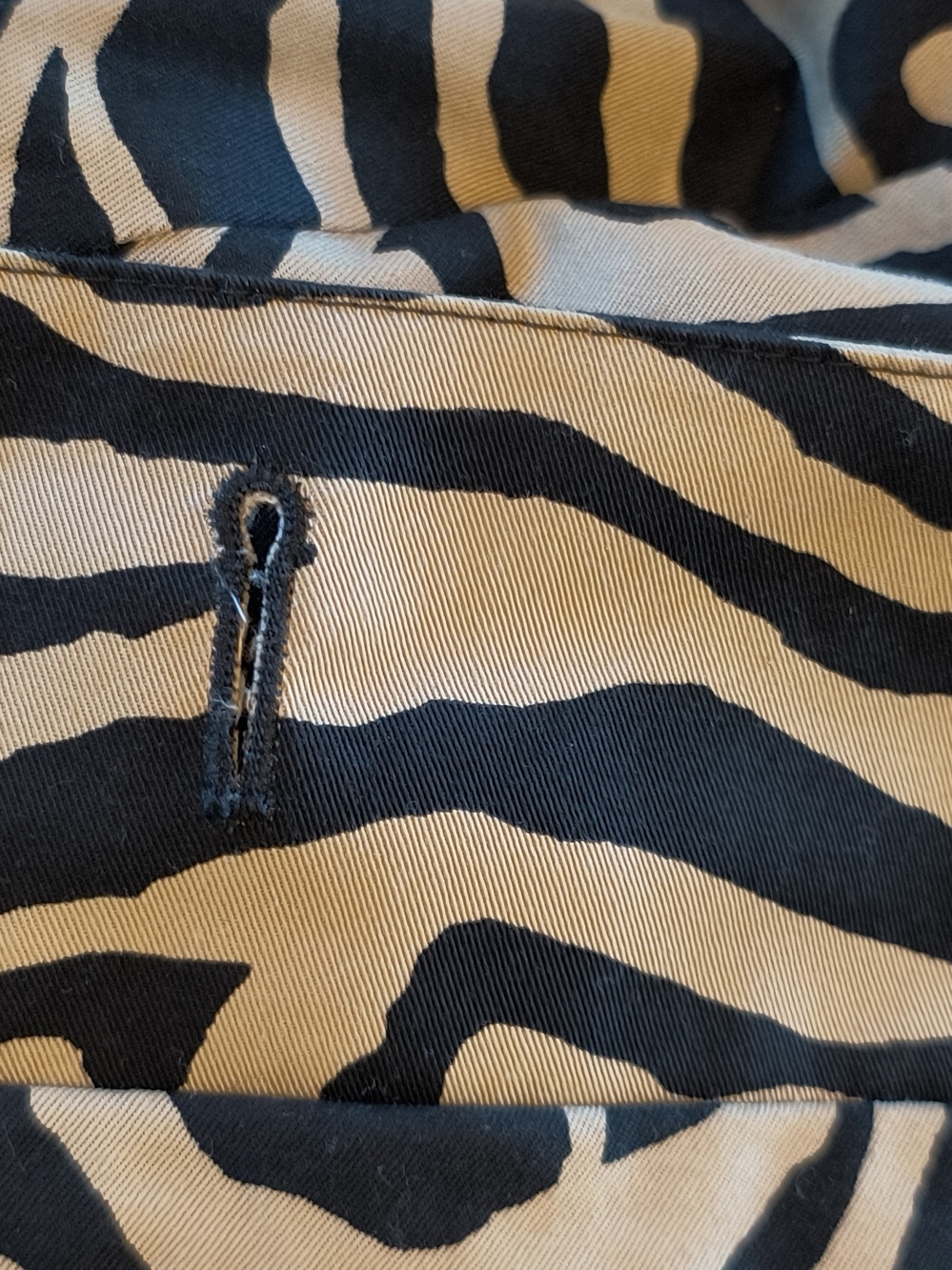 Black and Cream Zebra Print Double-Breasted Women's Dress Jacket - Picture 7 of 8